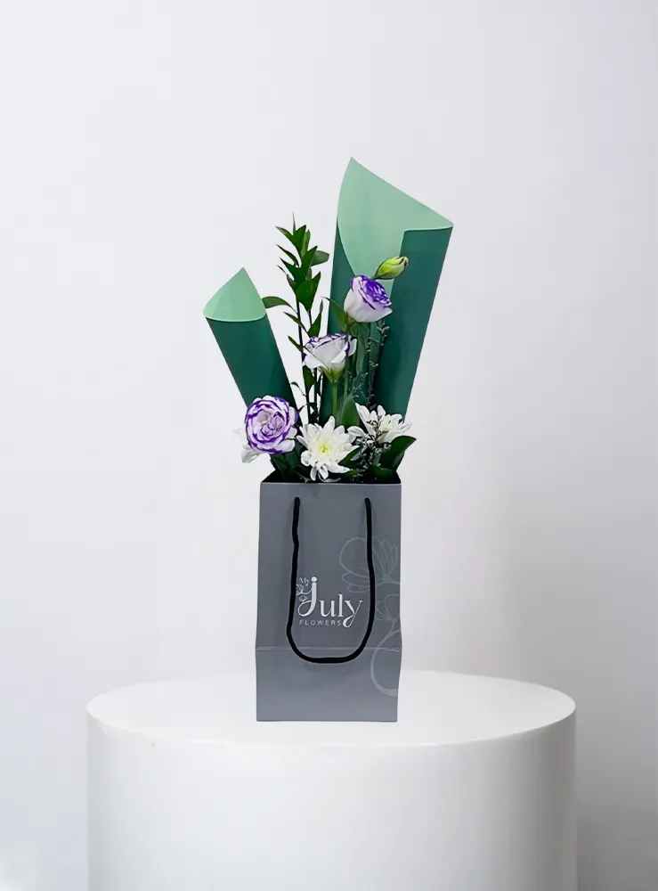 100_result Flower bag medium gray - Image 1