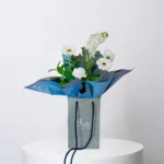 flowers bag medium gray blue